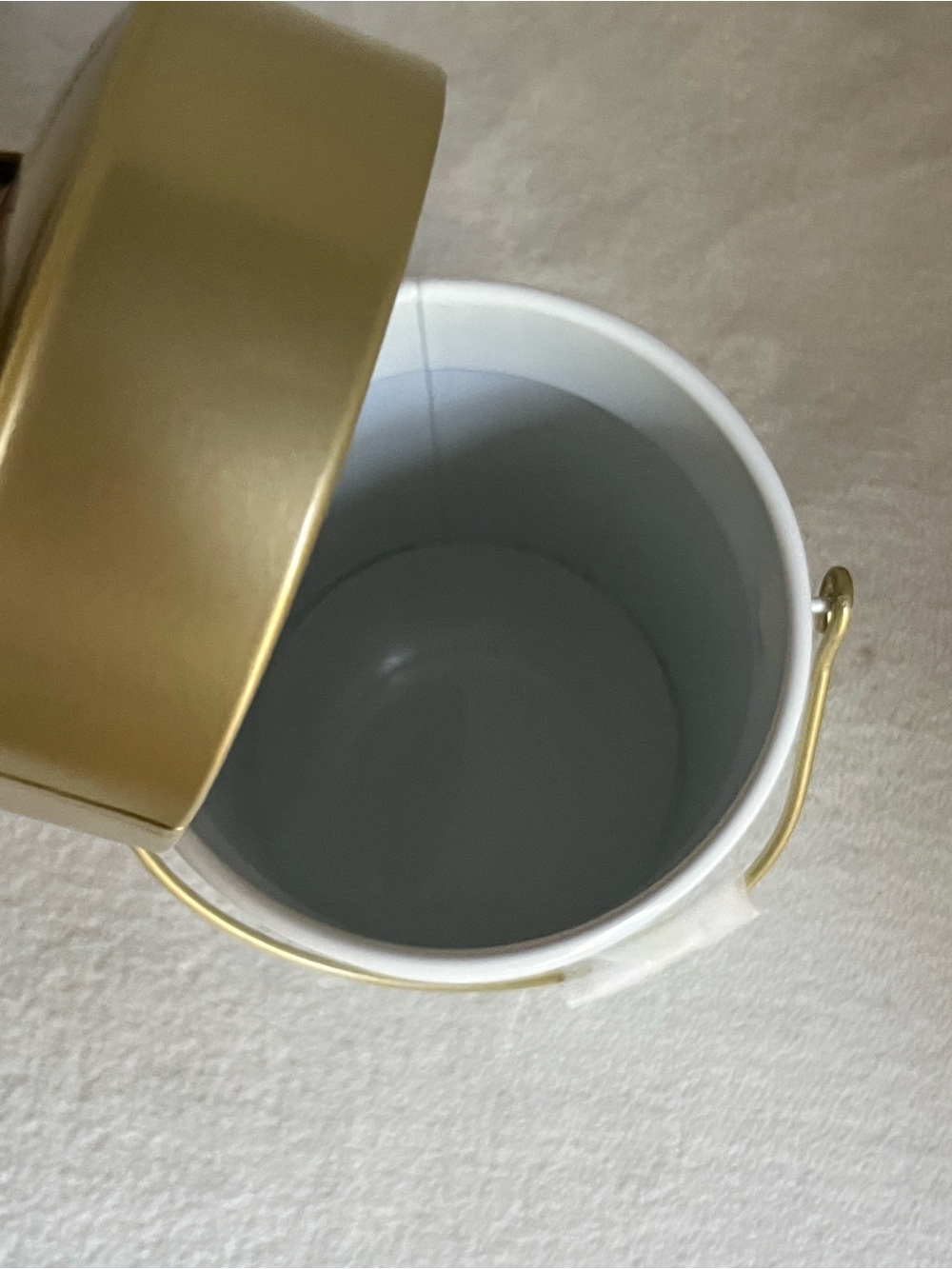 Beekman 1802 White & Gold Decorative Milk Can Canister - Picture 3 of 5